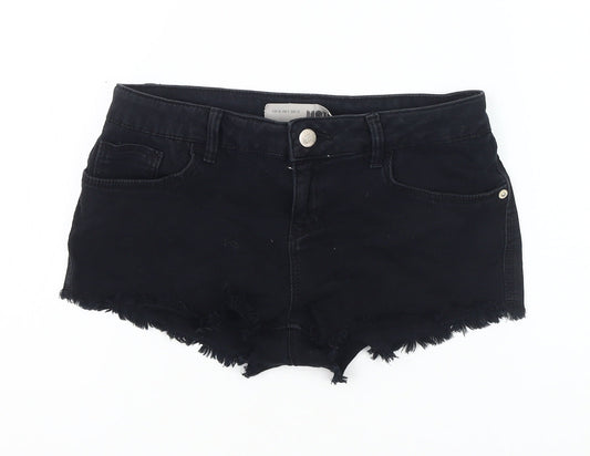 Topshop Women’s Black Cut-Off Shorts Size 10