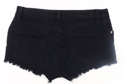Topshop Women’s Black Cut-Off Shorts Size 10