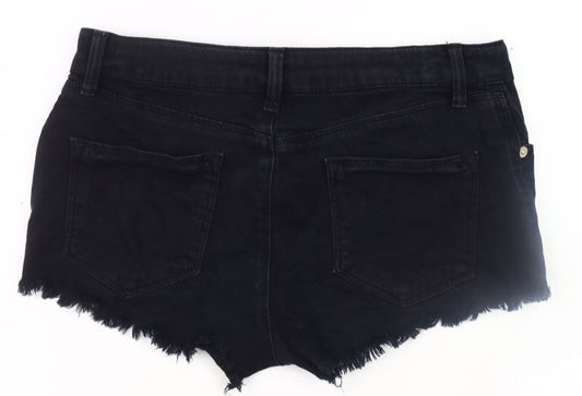 Topshop Women’s Black Cut-Off Shorts Size 10