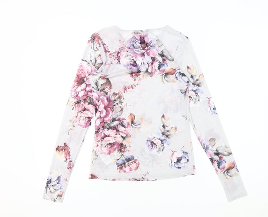 New Look Women's Floral Multicoloured Long Sleeve T-Shirt