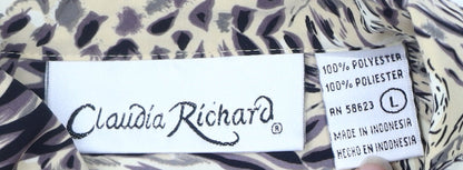 Claudia Richard Women's Multicoloured Animal Print Blouse L