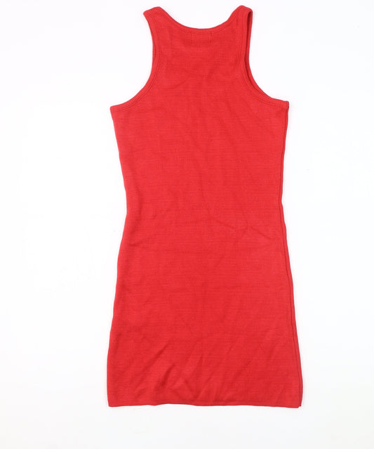 ASOS DESIGN Women's Red Tank Dress, Size 10, Stretch Knit