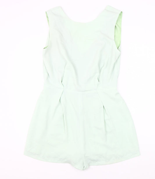 Topshop Tall Women's Green Playsuit - Size 14, Casual Wear