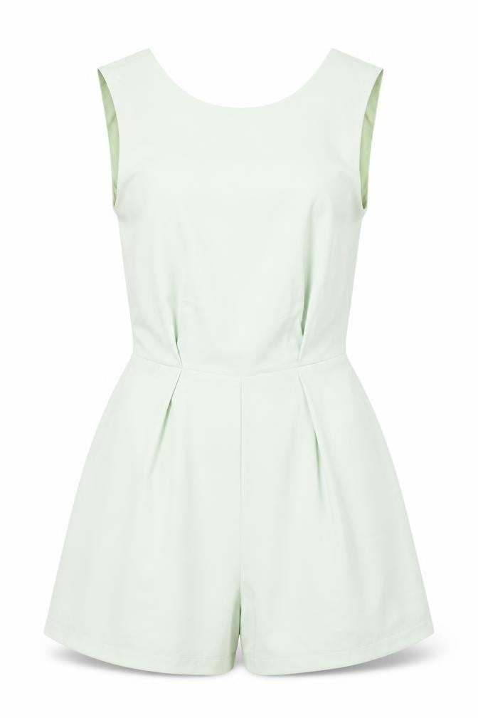 Womens UK Size 14 Topshop One-Piece Green Playsuit