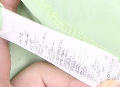 Topshop Tall Women's Green Playsuit - Size 14, Casual Wear