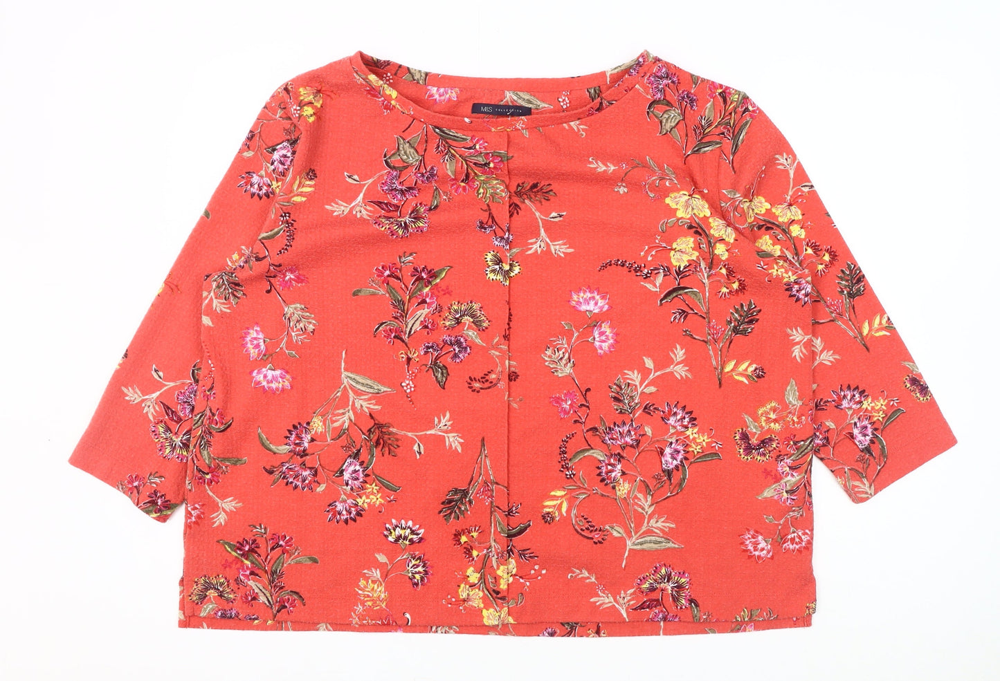 Womens UK Size 18 Marks and Spencer Multicoloured Basic Blouse