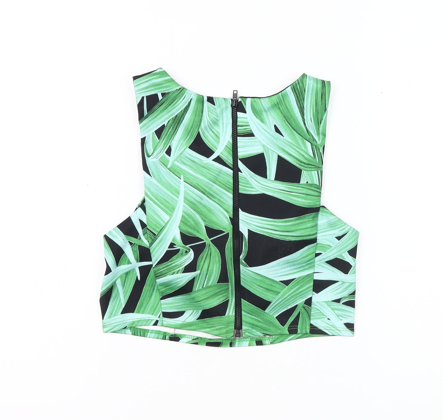Womens UK Size 10 Topshop Green Cropped