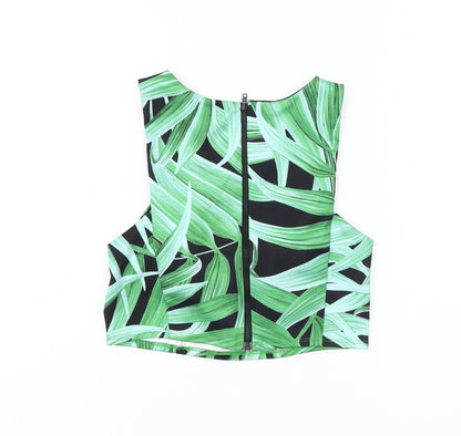 Womens UK Size 10 Topshop Green Cropped