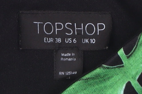 Womens UK Size 10 Topshop Green Cropped