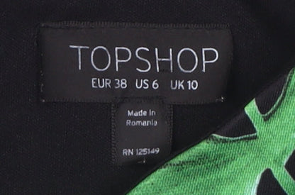Womens UK Size 10 Topshop Green Cropped