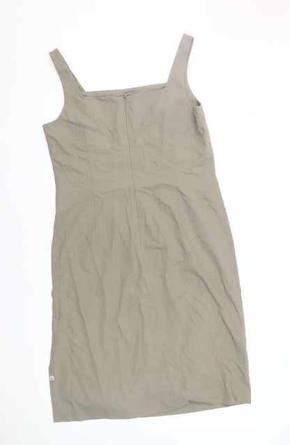 Laurel Women Beige Sleeveless Slip Dress Size 12