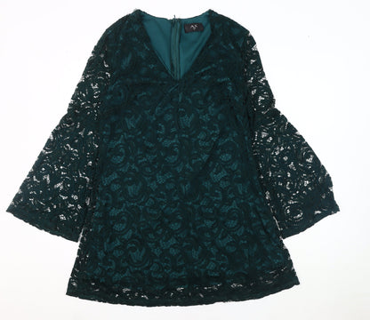 AX Paris Women's Green Lace Sheath Dress Size 12