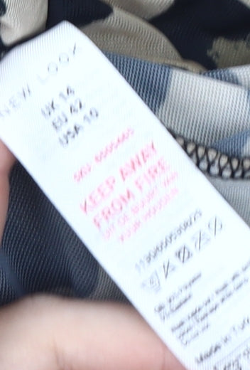 New Look Women's Multicoloured Animal Print Top UK 14