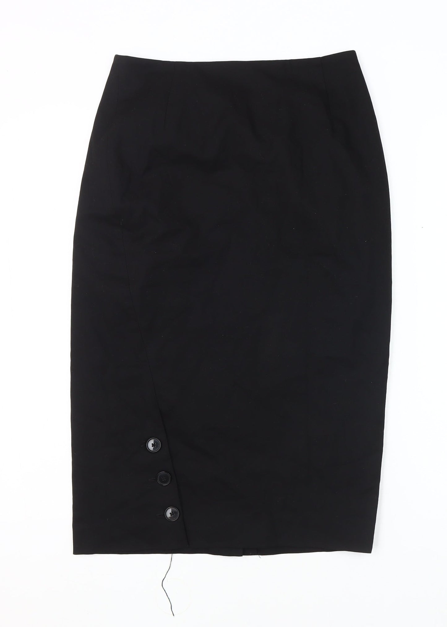 H&M Women's Black Midi Pencil Skirt - Size 8