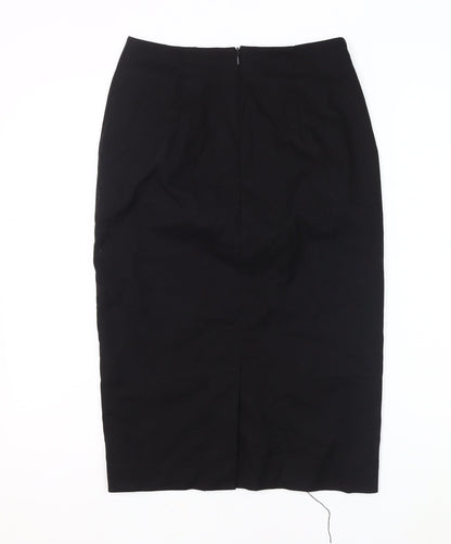 H&M Women's Black Midi Pencil Skirt - Size 8