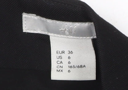 H&M Women's Black Midi Pencil Skirt - Size 8