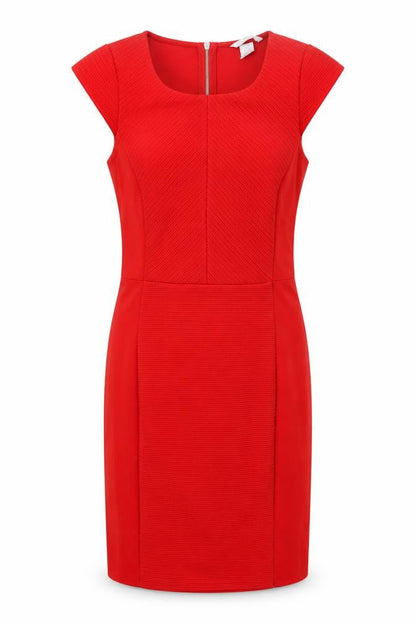 H&M Women's Red XS Kneel Length Sheath Dress