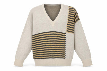 Mens UK Size XL Pierre Sangan Beige Pullover Jumper