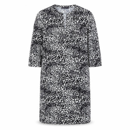 Marks and Spencer Women's Black Geometric Shift Dress