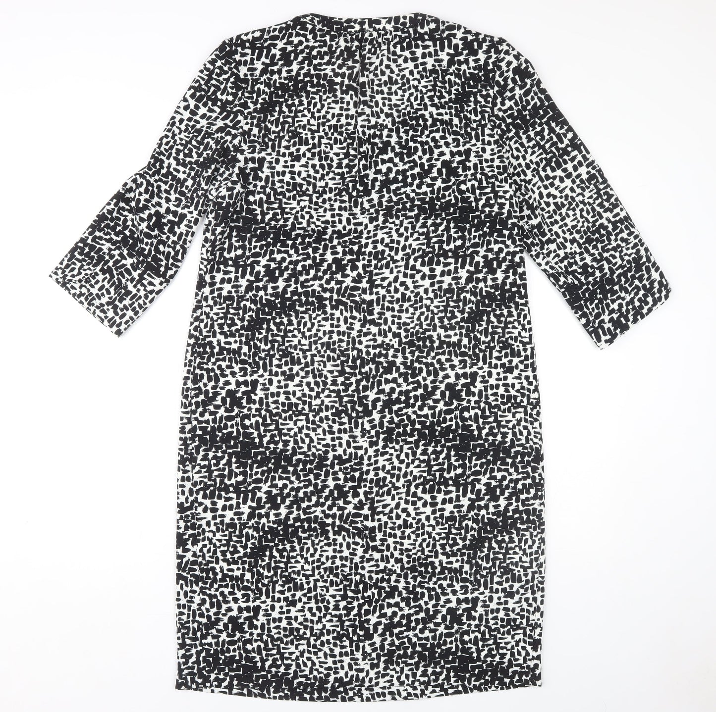 Marks and Spencer Women's Black Geometric Shift Dress