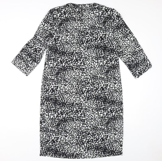 Marks and Spencer Women's Black Geometric Shift Dress