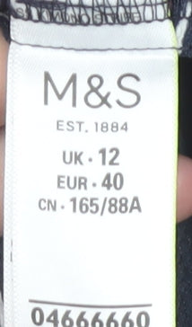 Womens UK Size 12 Marks and Spencer Multicoloured Basic T-Shirt