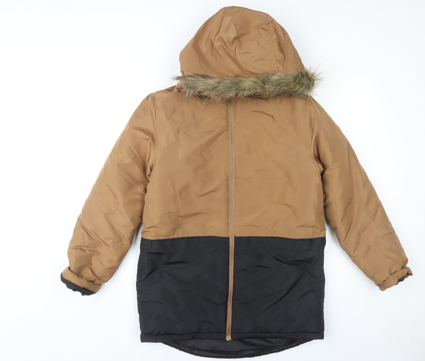 Destination Boys Brown Puffer Jacket with Hood, Size 164