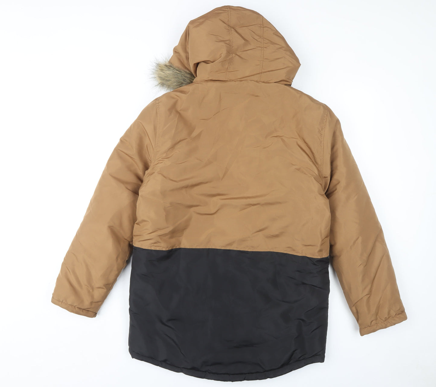 Destination Boys Brown Puffer Jacket with Hood, Size 164