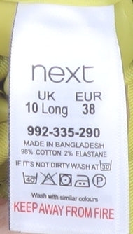Womens UK Size 10 NEXT   Yellow Trousers