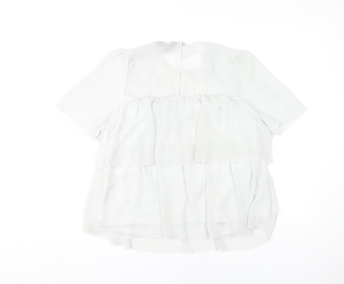 Womens UK Size 12 Dorothy Perkins White Basic Blouse