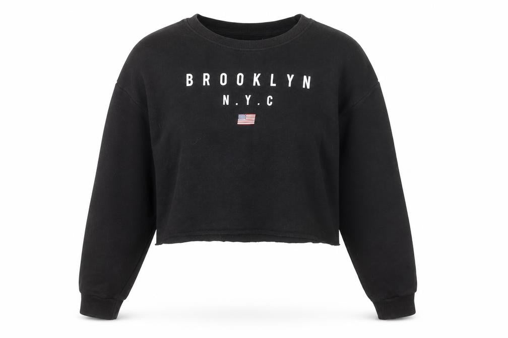 Womens UK Size M FOREVER 21 Black Pullover Sweatshirt