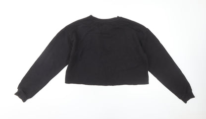 Womens UK Size M FOREVER 21 Black Pullover Sweatshirt