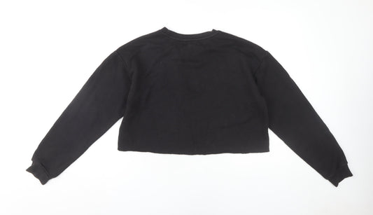Womens UK Size M FOREVER 21 Black Pullover Sweatshirt
