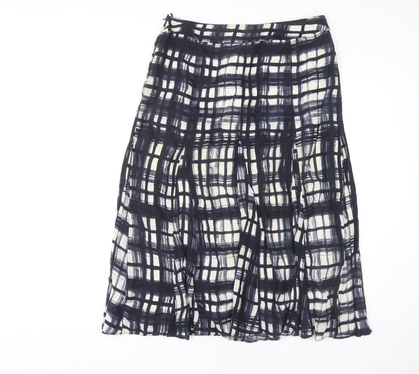 Marks and Spencer Women's Midi Check Skirt - Size 12