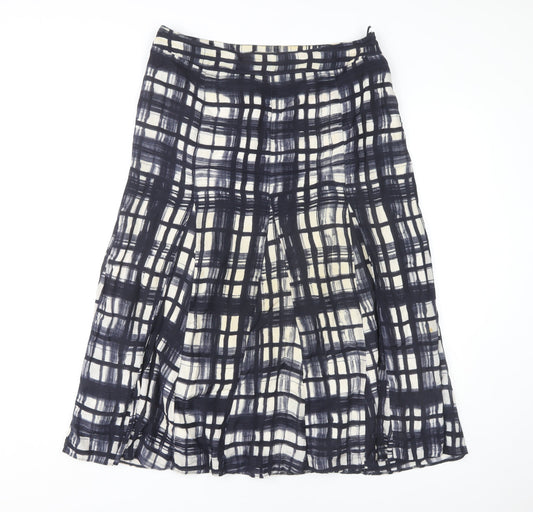Marks and Spencer Women's Midi Check Skirt - Size 12