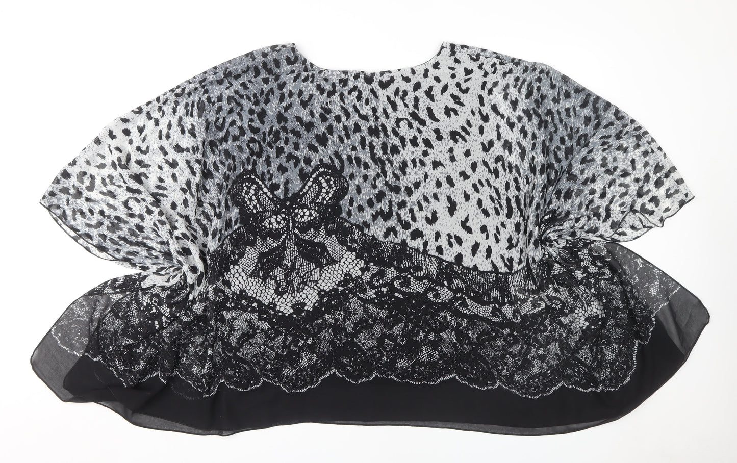 Saloos Women's Black Tunic Animal Print Plus Size 22