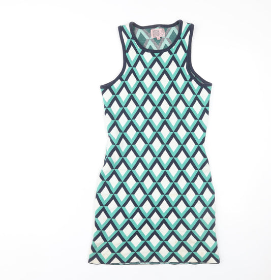 Neon Rose Women's Multicoloured Geometric Tank Dress