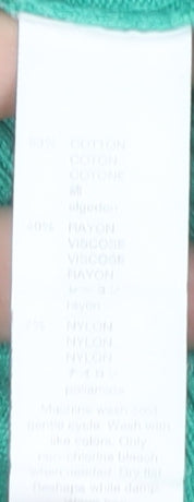 Gap Women's Green V-Neck Pullover Jumper in M, Casual