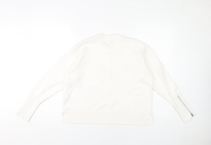 Womens UK Size 10 Topshop White Pullover Jumper