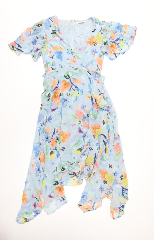 Monsoon Women's Multicoloured Floral Dress - Size 8