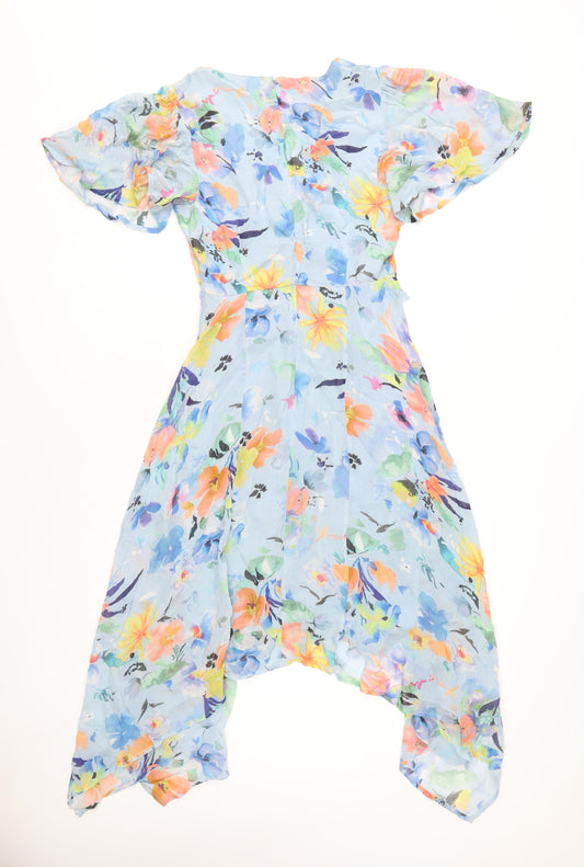 Monsoon Women's Multicoloured Floral Dress - Size 8