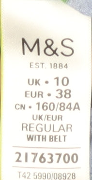 Marks and Spencer Women's Blue A-Line Floral Midi Dress