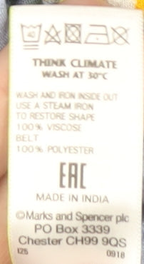 Marks and Spencer Women's Blue A-Line Floral Midi Dress