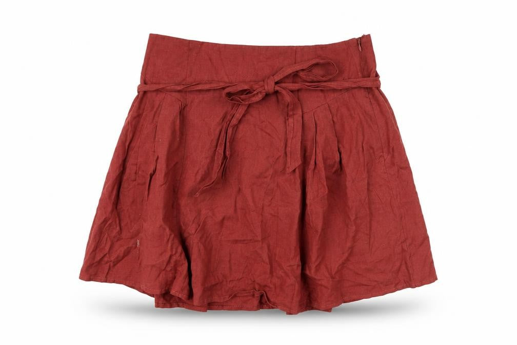 Womens UK Size 14 ASOS Red Pleated Skirt