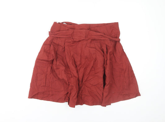 ASOS Women's Red Pleated Short Skirt Size 14