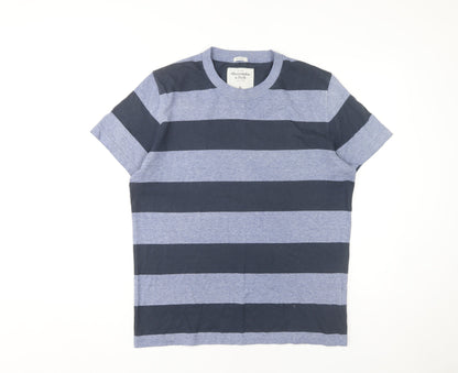 Abercrombie & Fitch Men's Blue XL Striped T-Shirt