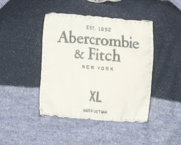 Abercrombie & Fitch Men's Blue XL Striped T-Shirt