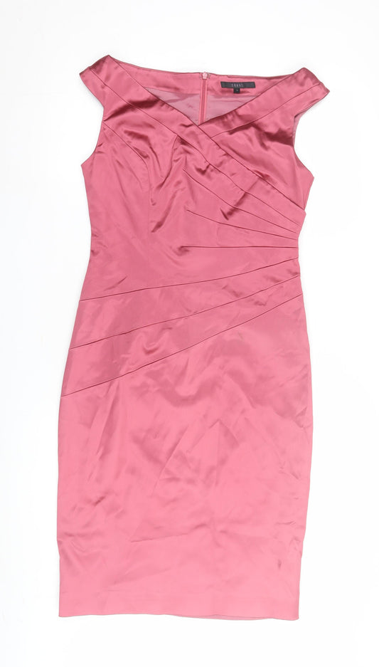 Coast Women's Pink Off the Shoulder Sheath Dress - Size 12