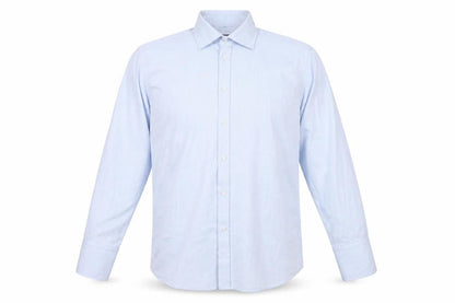 Moss Esq. Men's Blue Herringbone Shirt 17.5
