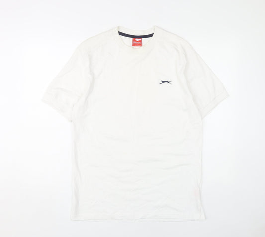 Slazenger Men's White S T-Shirt, Short Sleeve, Crew Neck